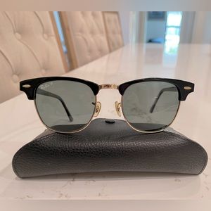 Black and gold Ray-Ban women’s polarized sunglasses